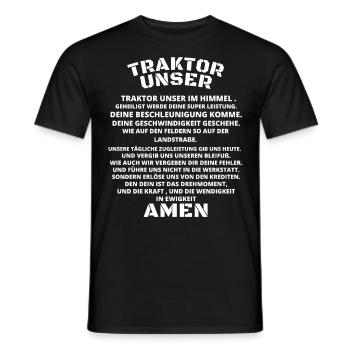 Traktor ,Trecker Bauer/Austria/Landwirt / Dorfkind - Männer T-Shirt - Schwarz - Vorne - AI Model Male 178 light (178cm)