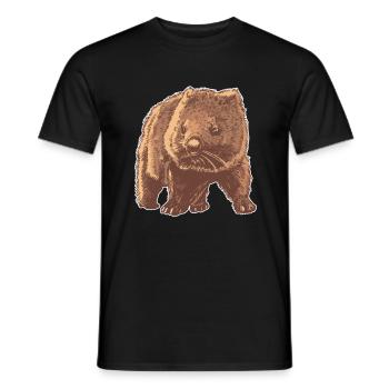 Süßes Wombat Geschenk Beuteltier Australien Reise - Männer T-Shirt - Schwarz - Vorne - AI Model Male 178 light (178cm)