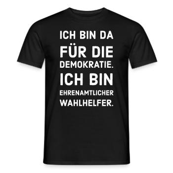 Wahlhelfer - Männer T-Shirt - Schwarz - Vorne - AI Model Male 178 light (178cm)