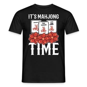 Es ist Mahjong Time Mahjong Mom - Männer T-Shirt - Schwarz - Vorne - AI Model Male 178 light (178cm)