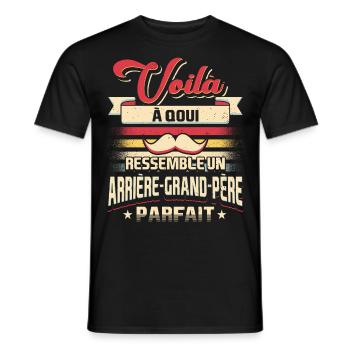 Arrière-grand-père Humour - T-shirt homme - noir - Devant - AI Model Male 178 light (178cm)