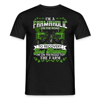 Bauer Landwirt Geschenk Spruch Traktor Fan - Männer T-Shirt - Schwarz - Vorne - AI Model Male 178 light (178cm)