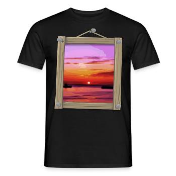 dover sun - Männer T-Shirt - Schwarz - Vorne - AI Model Male 178 light (178cm)