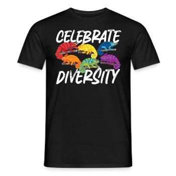 Chameleon Celebrate Diversity - Männer T-Shirt - Schwarz - Vorne - AI Model Male 178 light (178cm)
