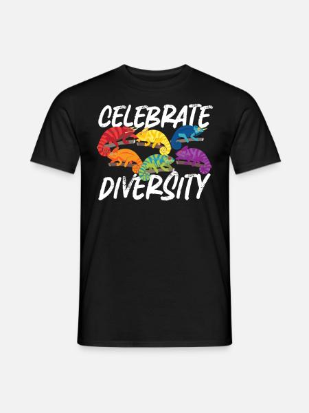 Chameleon Celebrate Diversity - Men's T-Shirt - black