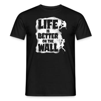 Rock Climbing Climber Life Is - T-shirt homme - noir - Devant - AI Model Male 178 light (178cm)