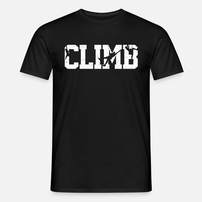 Rock Climbing Climber Climb - Männer T-Shirt - Schwarz