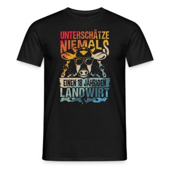 Landwirt 18.Geburtstag Landwirtschaft Hof - Männer T-Shirt - Schwarz - Vorne - AI Model Male 178 light (178cm)