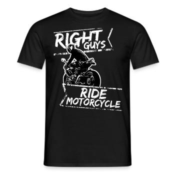 Motorcycle Lifestyle / Moto / moto biker - T-shirt homme - noir - Devant - AI Model Male 178 light (178cm)