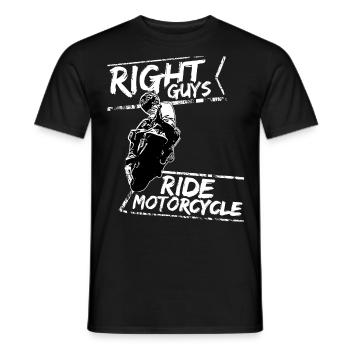 Motorcycle Lifestyle / Moto / moto biker - T-shirt homme - noir - Devant - AI Model Male 178 light (178cm)