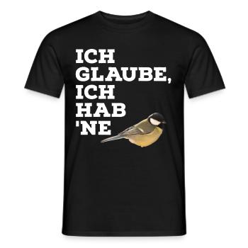 Meise - Männer T-Shirt - Schwarz - Vorne - AI Model Male 178 light (178cm)