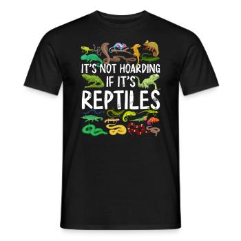 It'S Not Hoarding If It'S Reptiles - Men's T-Shirt - black - Front - AI Model Male 178 light (178cm)