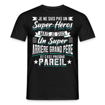 Arrière-grand-père Humour - T-shirt homme - noir - Devant - AI Model Male 178 light (178cm)