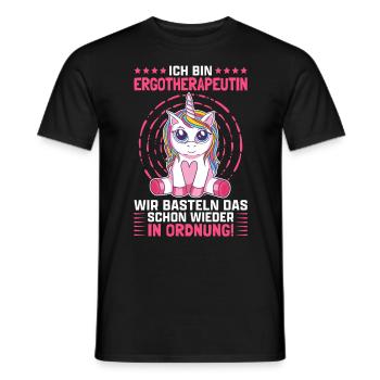 Ergotherapeutin basteln Ergotherapie Beruf Spruch - Männer T-Shirt - Schwarz - Vorne - AI Model Male 178 light (178cm)