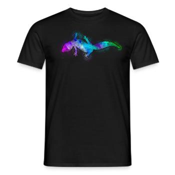 Leopard Gecko Watercolor - T-shirt homme - noir - Devant - AI Model Male 178 light (178cm)