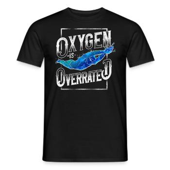Swimming Swimmer Swim Oxygen Is - Men's T-Shirt - black - Front - AI Model Male 178 light (178cm)