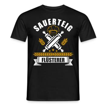 Sauerteig Flüsterer bäckerei beruf - Männer T-Shirt - Schwarz - Vorne - AI Model Male 178 light (178cm)