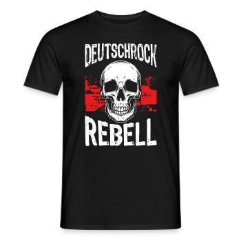 Deutschrock Rebell - Männer T-Shirt - Schwarz - Vorne - AI Model Male 178 light (178cm)