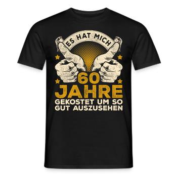 60. Geburtstag Männer 60 Jahre 60 jährige Männer - Männer T-Shirt - Schwarz - Vorne - AI Model Male 178 light (178cm)