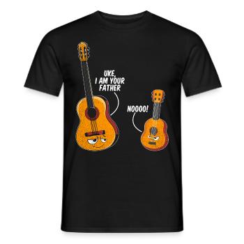 Uke I'M Your Father Singer - Men's T-Shirt - black - Front - AI Model Male 178 light (178cm)