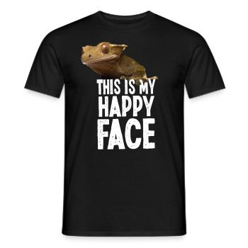 Crested Gecko This Is My Happy - Men's T-Shirt - black - Front - AI Model Male 178 light (178cm)