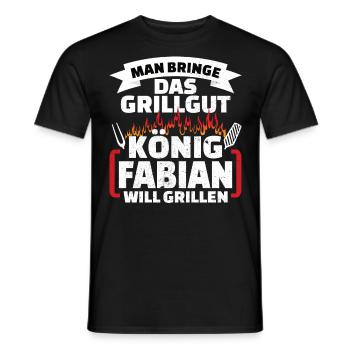 Fabian Grill König - Männer T-Shirt - Schwarz - Vorne - AI Model Male 178 light (178cm)
