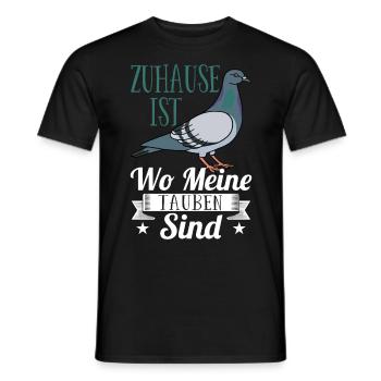 Zuhause ist wo meine Tauben sind taube taubenzucht - Männer T-Shirt - Schwarz - Vorne - AI Model Male 178 light (178cm)