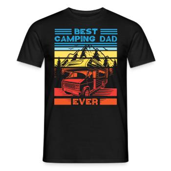 Best Camping Dad Ever Motorhome - Männer T-Shirt - Schwarz - Vorne - AI Model Male 178 light (178cm)