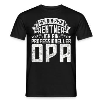 Ich Bin Kein Rentner Ich Bin Professioneller Opa - Männer T-Shirt - Schwarz - Vorne - AI Model Male 178 light (178cm)