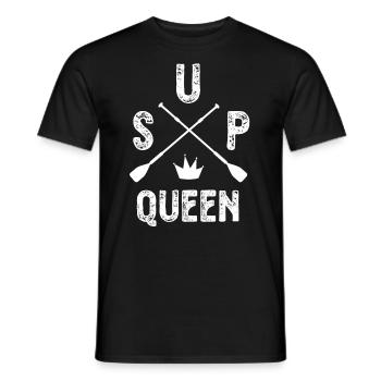 SUP Paddleboard Girl Vintage SUP - Männer T-Shirt - Schwarz - Vorne - AI Model Male 178 light (178cm)