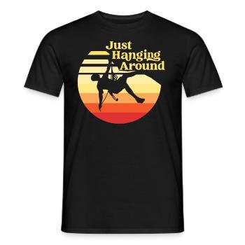 Rock Climbing Climber Girl Retro - T-shirt homme - noir - Devant - AI Model Male 178 light (178cm)