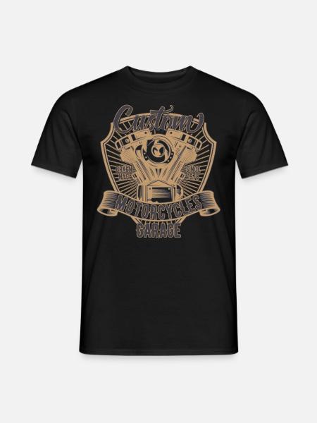 Chopper Bobber Motorrad . Motorradfahrer . Biker - Männer T-Shirt - Schwarz
