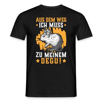 Muss zu meinem Degu Nager chilenisches Nagetier - Männer T-Shirt - Schwarz - Vorne - AI Model Male 178 light (178cm)