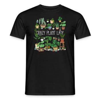 Crazy Plant Lady - Men's T-Shirt - black - Front - AI Model Male 178 light (178cm)