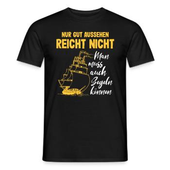 Gut Aussehen Segelschiff Segler Bootsführerschein - Männer T-Shirt - Schwarz - Vorne - AI Model Male 178 light (178cm)