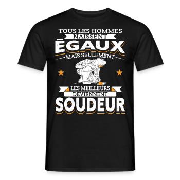 Soudeur Soudure Soudage - T-shirt homme - noir - Devant - AI Model Male 178 light (178cm)