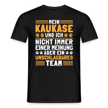 Mein Kaukasischer Owtscharka und Ich Kaukase - Männer T-Shirt - Schwarz - Vorne - AI Model Male 178 light (178cm)