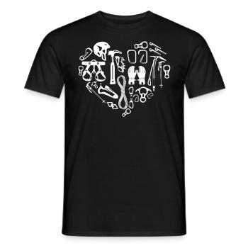 Rock Climbing Climber Carabiner - T-shirt homme - noir - Devant - AI Model Male 178 light (178cm)