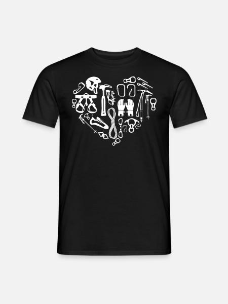 Rock Climbing Climber Carabiner - Men's T-Shirt - black