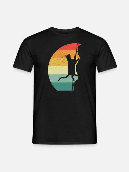 Rock Climbing Climber Retro - Männer T-Shirt - Schwarz