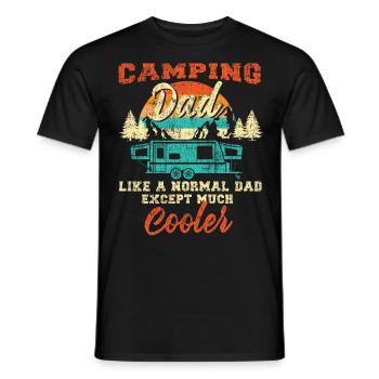 Camping Dad Pop Up Camper Rv - Männer T-Shirt - Schwarz - Vorne - AI Model Male 178 light (178cm)