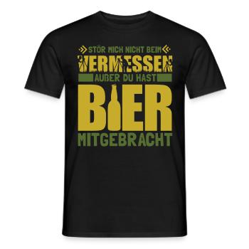Vermesser Vermessungstechniker - Männer T-Shirt - Schwarz - Vorne - AI Model Male 178 light (178cm)