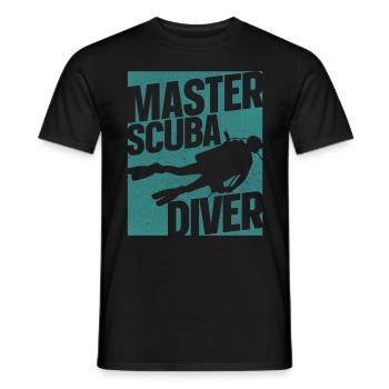 Diving Master Scuba Diver Down - Männer T-Shirt - Schwarz - Vorne - AI Model Male 178 light (178cm)
