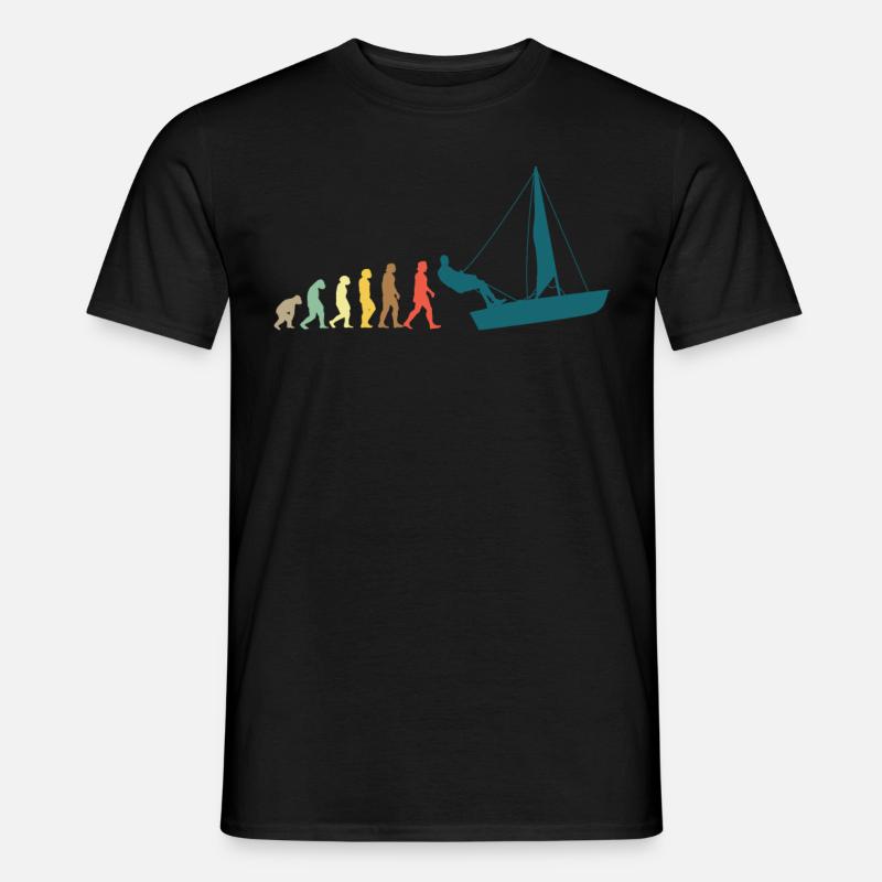 Sailing Sailboat Evolution - Men’s T-shirt - black