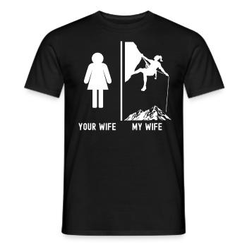 Rock Climbing Climber Girl Your - Men's T-Shirt - black - Front - AI Model Male 178 light (178cm)