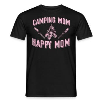 Camping Mom Happy Mom Motorhome - T-shirt homme - noir - Devant - AI Model Male 178 light (178cm)