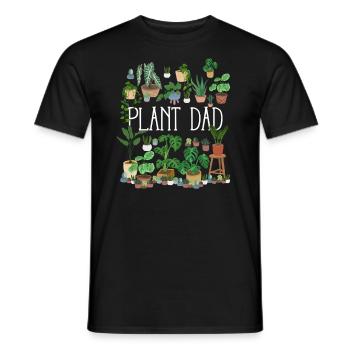 Plant Dad - Men's T-Shirt - black - Front - AI Model Male 178 light (178cm)