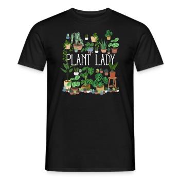 Plant Lady - Men's T-Shirt - black - Front - AI Model Male 178 light (178cm)