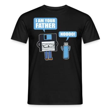 I Am Your Father | Noooooo Computer Scientist - Men's T-Shirt - black - Front - AI Model Male 178 light (178cm)