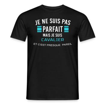 je ne suis pas parfait CAVALIER - T-shirt homme - noir - Devant - AI Model Male 178 light (178cm)